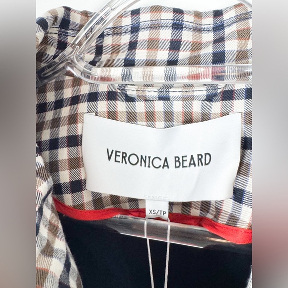 NEW Veronica Beard CURRENT SEASON Quinton Plaid Trench Coat NWT XS - Picture 9 of 14